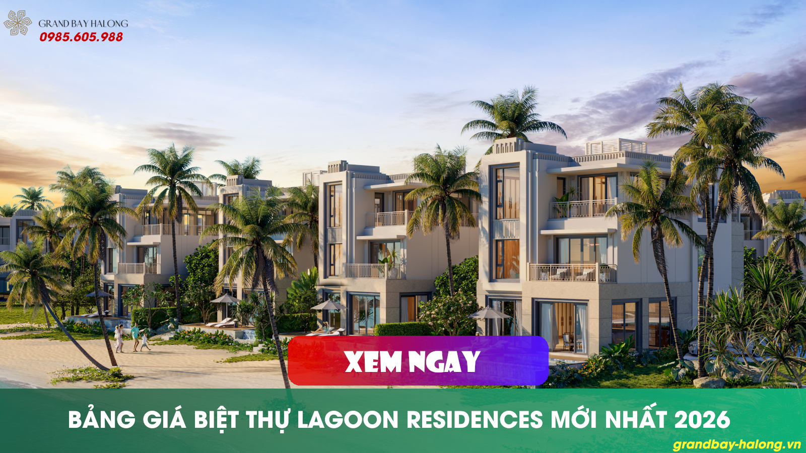 Bảng giá Biệt thự Lagoon Residences Hạ Long Bãi Cháy mới nhất 2026