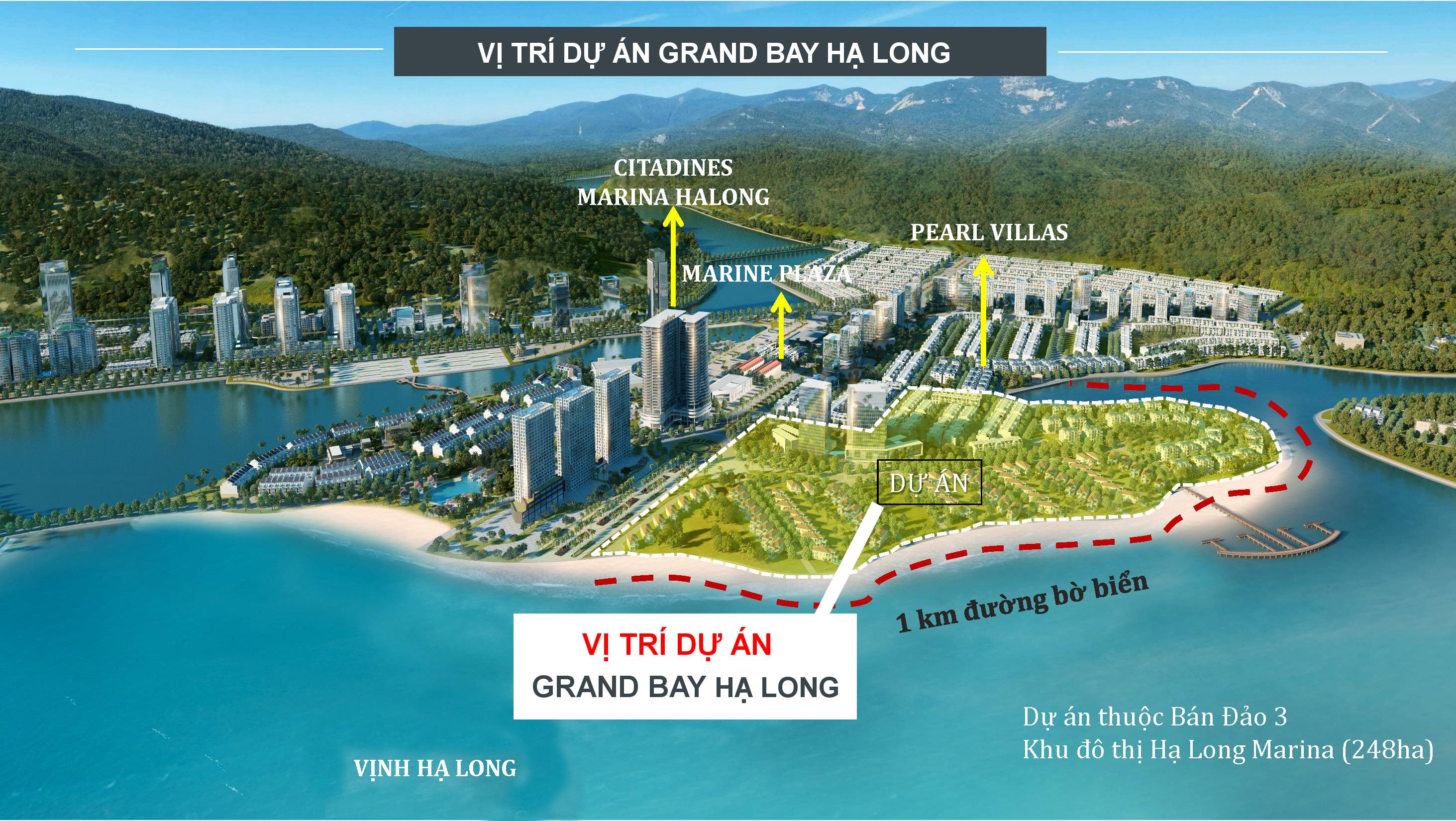 Vị trí dự án Grand Bay Hạ Long Bãi Cháy Quảng Ninh 2023 - Bim group