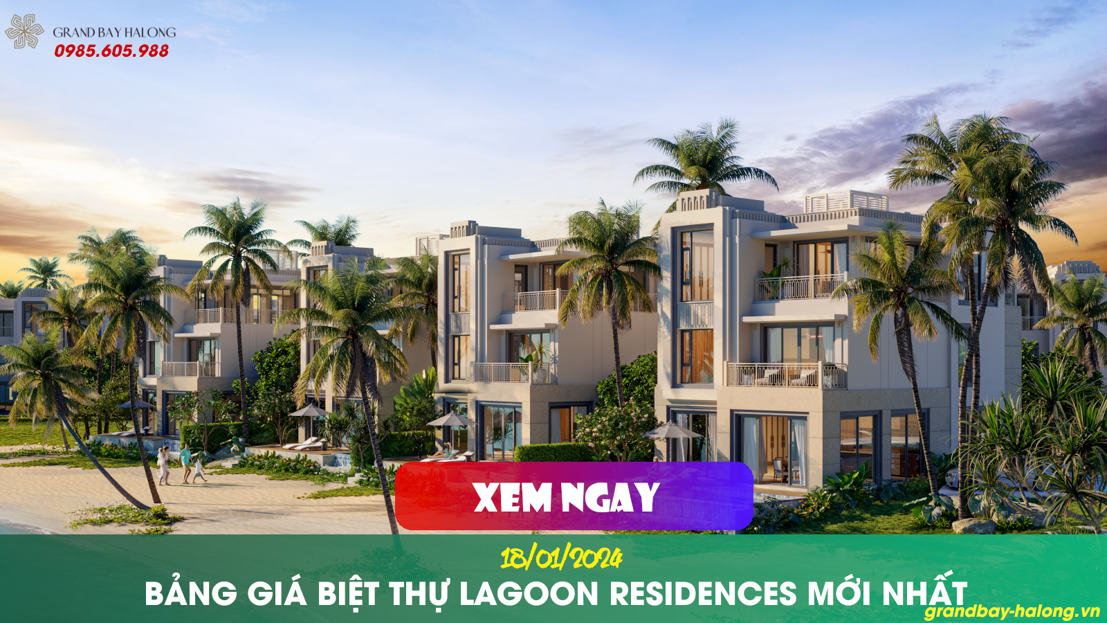 Bảng Giá Biệt thự Lagoon Residences Tháng 1/2024 | Dự án Grand Bay Hạ Long Quảng Ninh