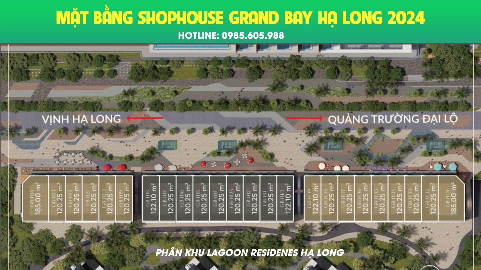 Mặt bằng Shophouse Grand Bay Hạ Long 2024