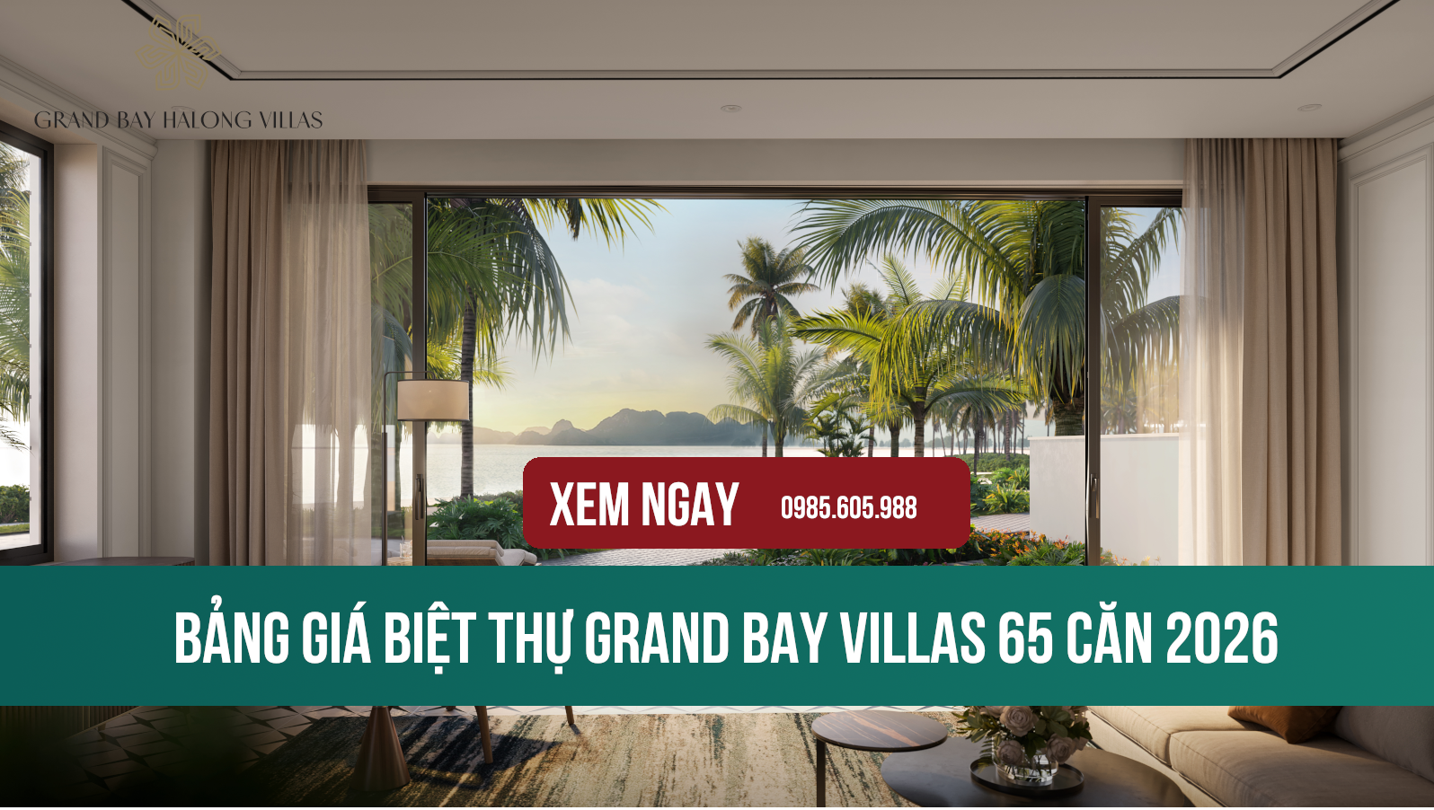 Bảng giá biệt thự Grand Bay Villas 2026